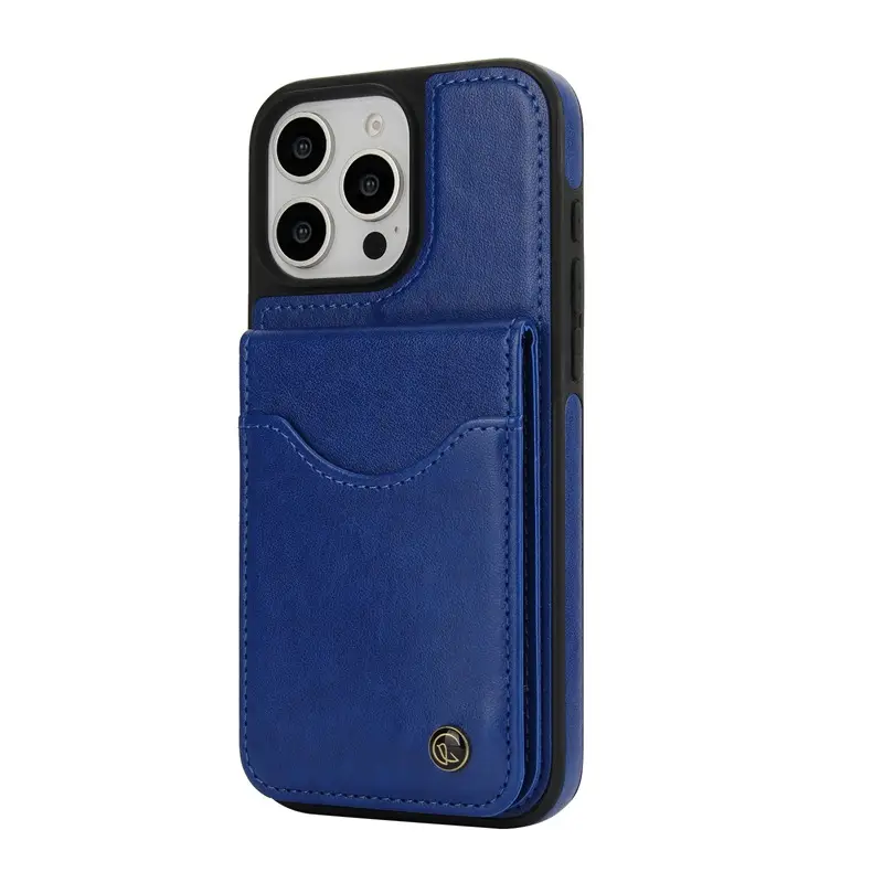 Light Blue iPhone 16 Pro Max Flip Card Holder Case - Image 3