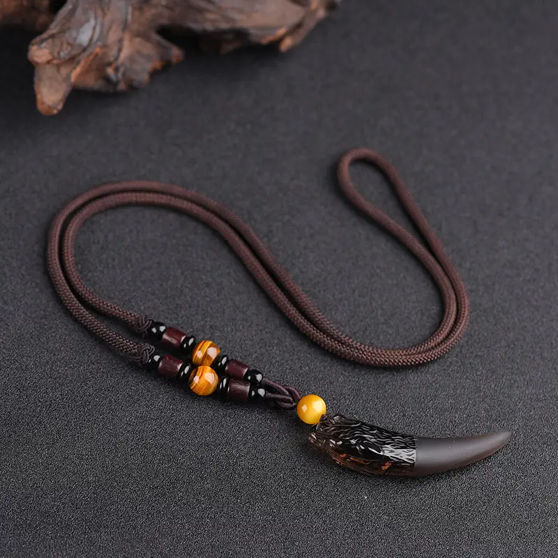 Wolf Tooth Necklace Set for Men Women Crystal & Ice - Image 10