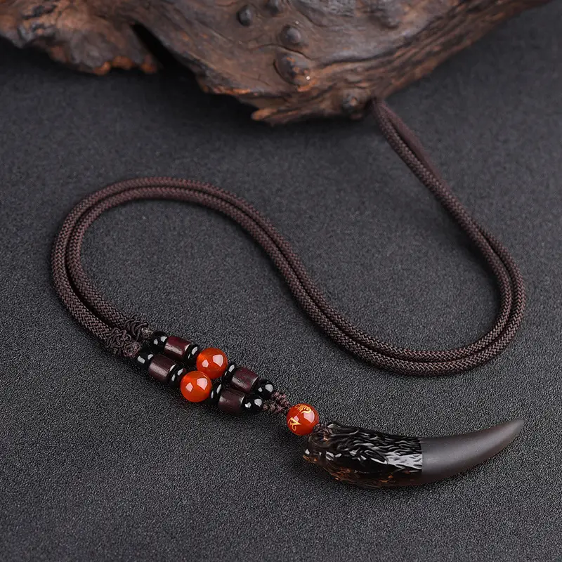 Wolf Tooth Necklace Set for Men Women Crystal & Ice - Image 11