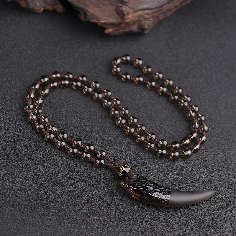 Wolf Tooth Necklace Set for Men Women Crystal & Ice - Image 13