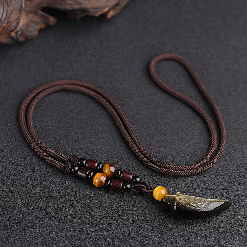Wolf Tooth Necklace Set for Men Women Crystal & Ice - Image 14