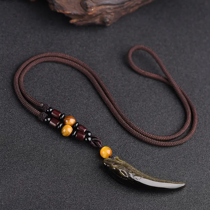 Wolf Tooth Necklace Set for Men Women Crystal & Ice - Image 17