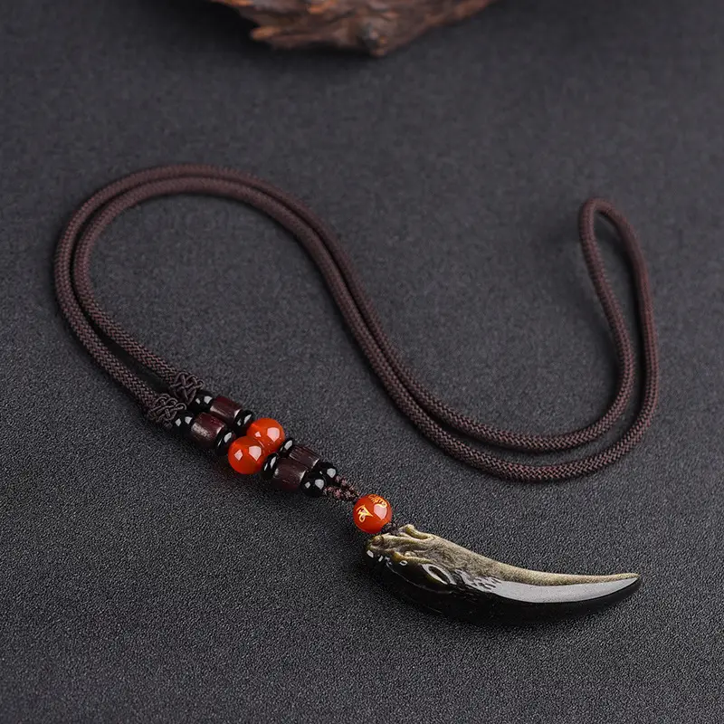 Wolf Tooth Necklace Set for Men Women Crystal & Ice - Image 18