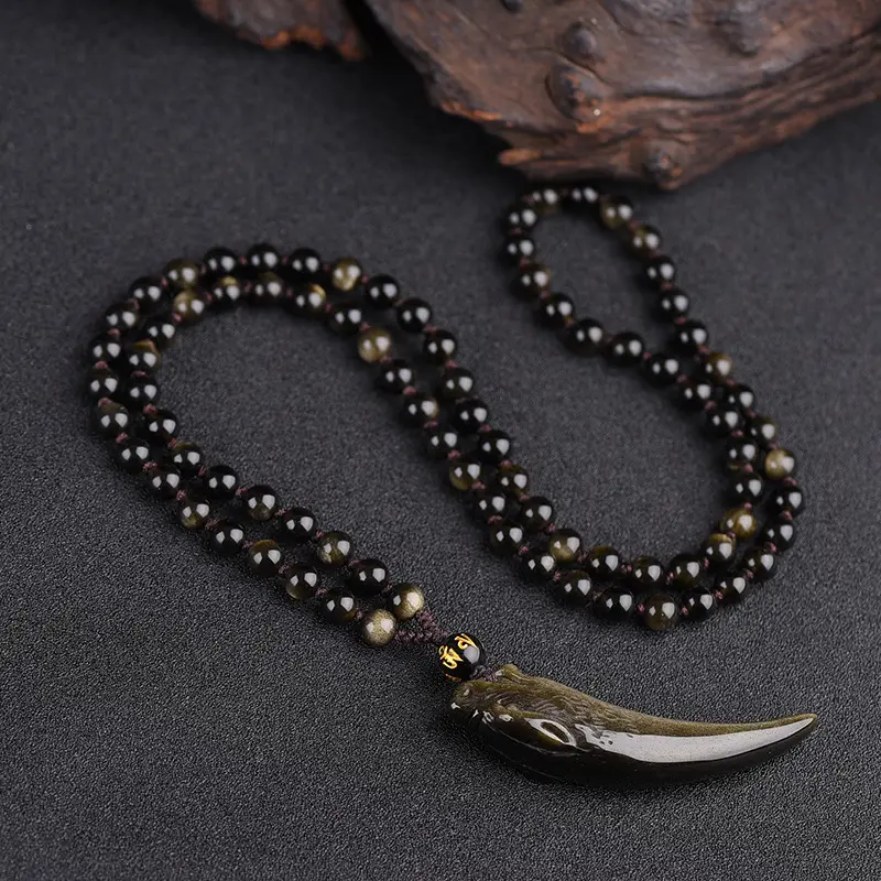 Wolf Tooth Necklace Set for Men Women Crystal & Ice - Image 20