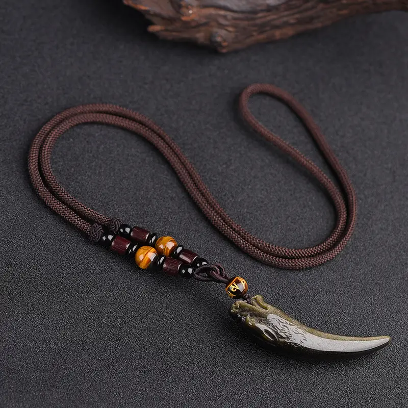 Wolf Tooth Necklace Set for Men Women Crystal & Ice - Image 23