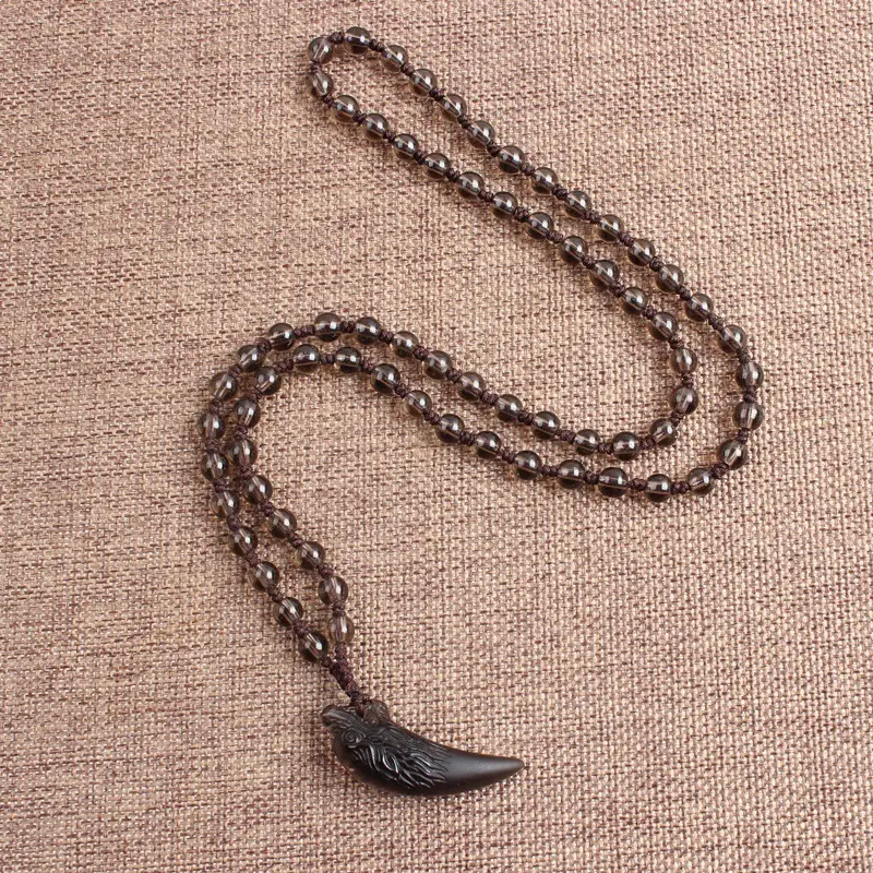 Wolf Tooth Necklace Set for Men Women Crystal & Ice - Image 24