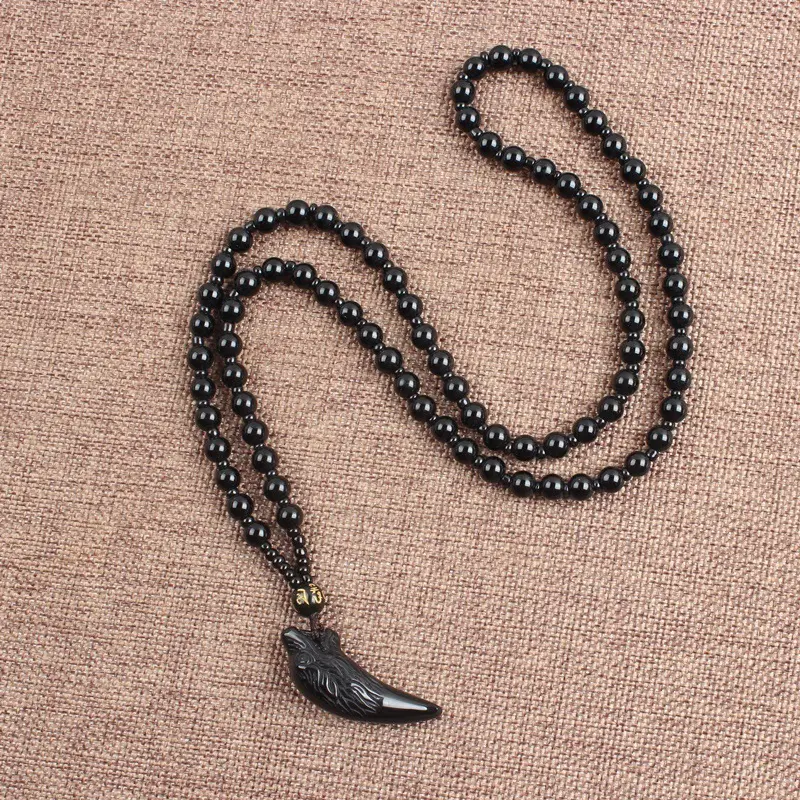 Wolf Tooth Necklace Set for Men Women Crystal & Ice - Image 25