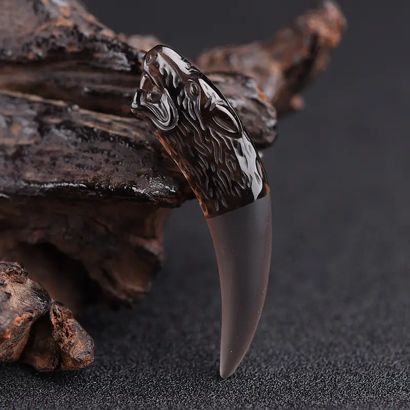 Wolf Tooth Necklace Set for Men Women Crystal & Ice - Image 4