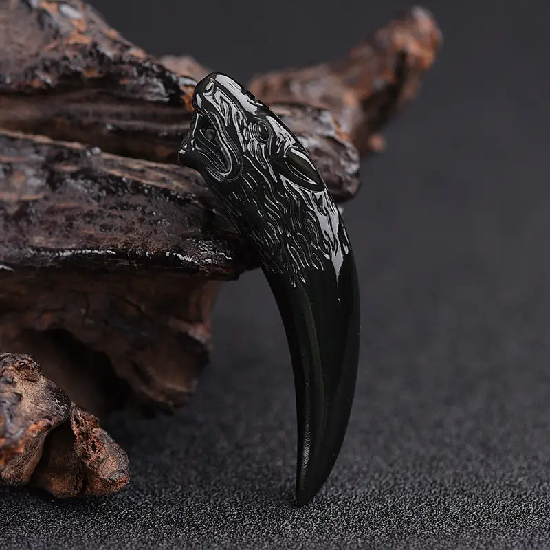 Wolf Tooth Necklace Set for Men Women Crystal & Ice - Image 5