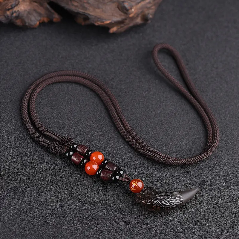 Wolf Tooth Necklace Set for Men Women Crystal & Ice - Image 8