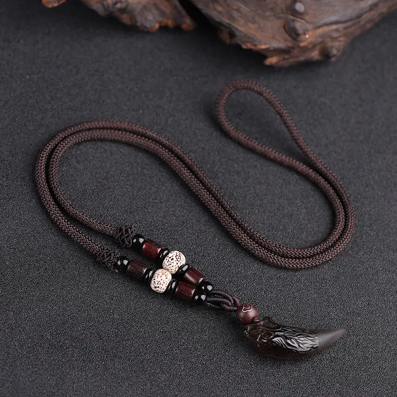 Wolf Tooth Necklace Set for Men Women Crystal & Ice - Image 9