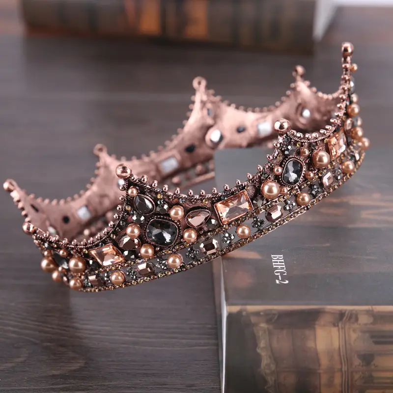 European Style Vintage Crown for Bridal Headpiece - Image 3