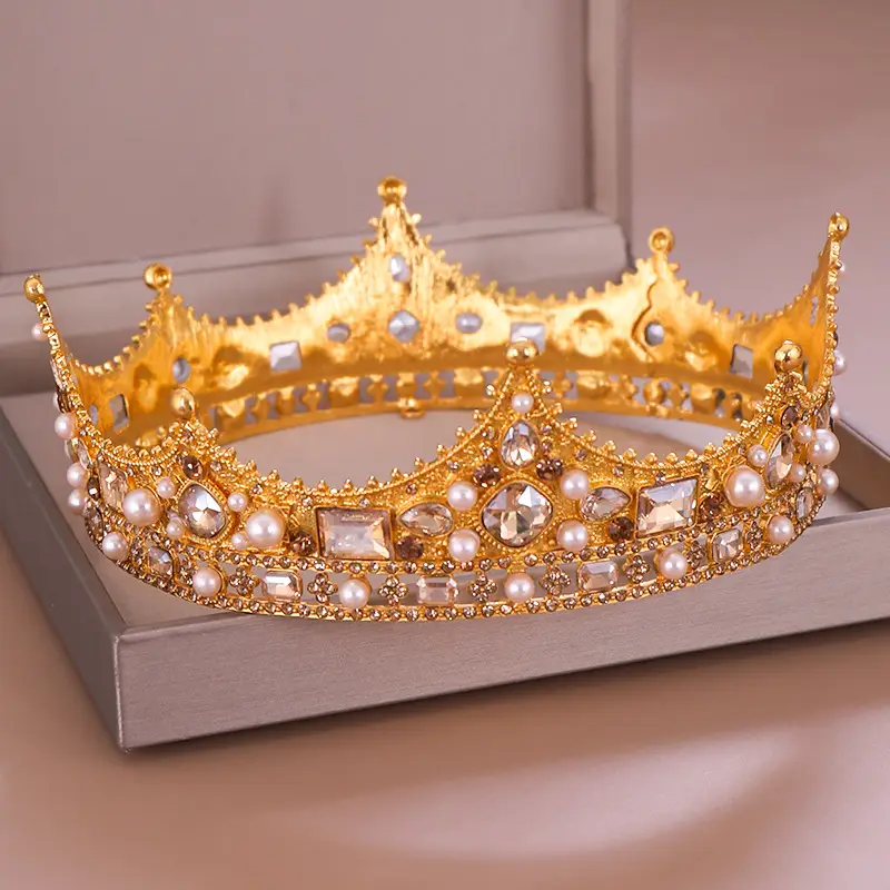 European Style Vintage Crown for Bridal Headpiece - Image 4