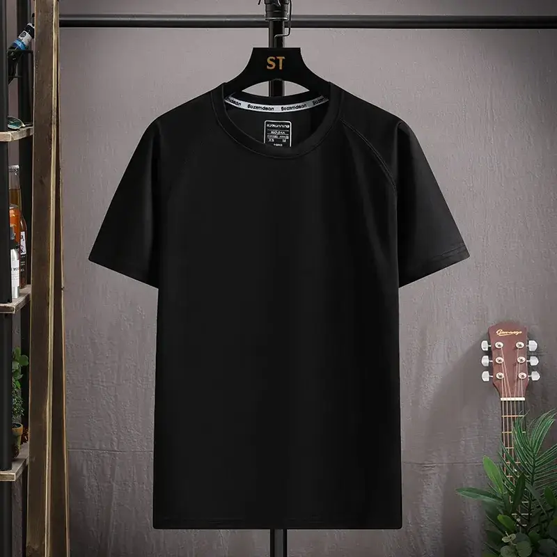 Men Navy Blue Slim Fit T-Shirt Half Sleeve