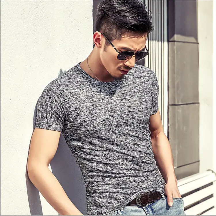 Men's Pink Marbled T-Shirt Short Sleeve Summer Wear
