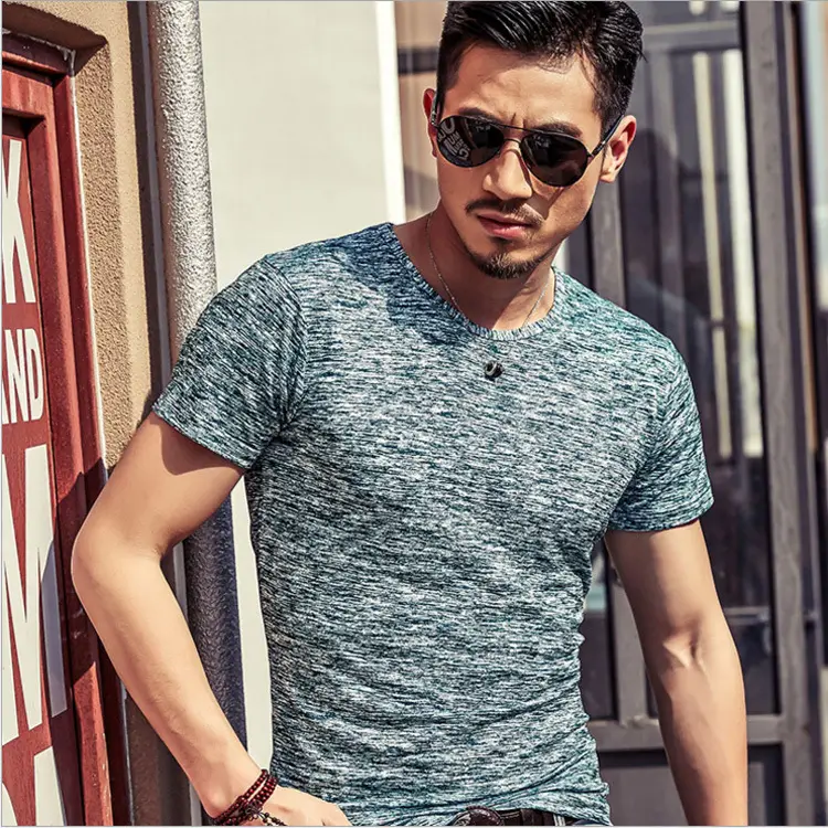 Men's Pink Marbled T-Shirt Short Sleeve Summer Wear
