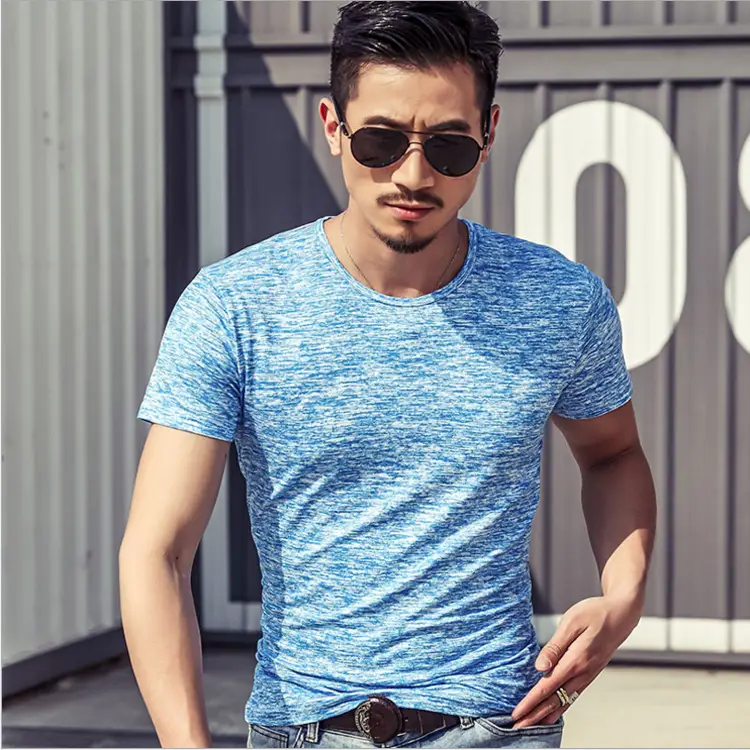 Men's Pink Marbled T-Shirt Short Sleeve Summer Wear