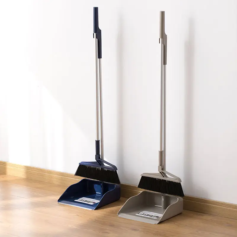 Soft Broom for Floors & Walls Dustpan Set