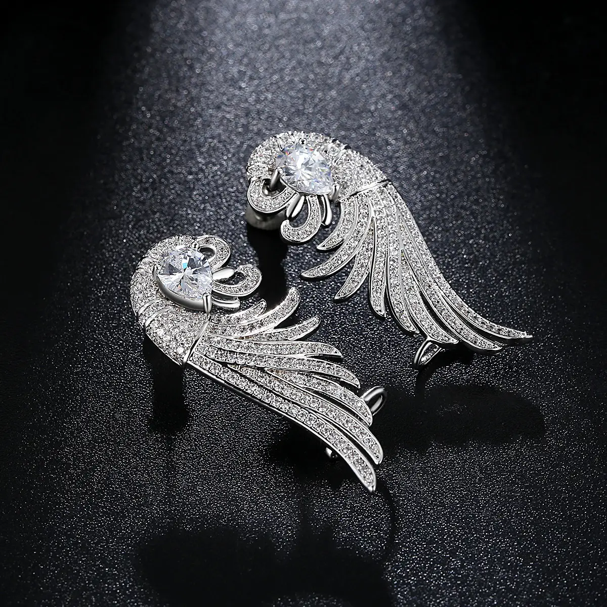Copper Zircon Phoenix Earrings for Women - Image 3