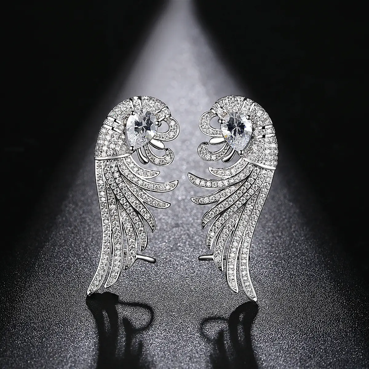 Copper Zircon Phoenix Earrings for Women - Image 4