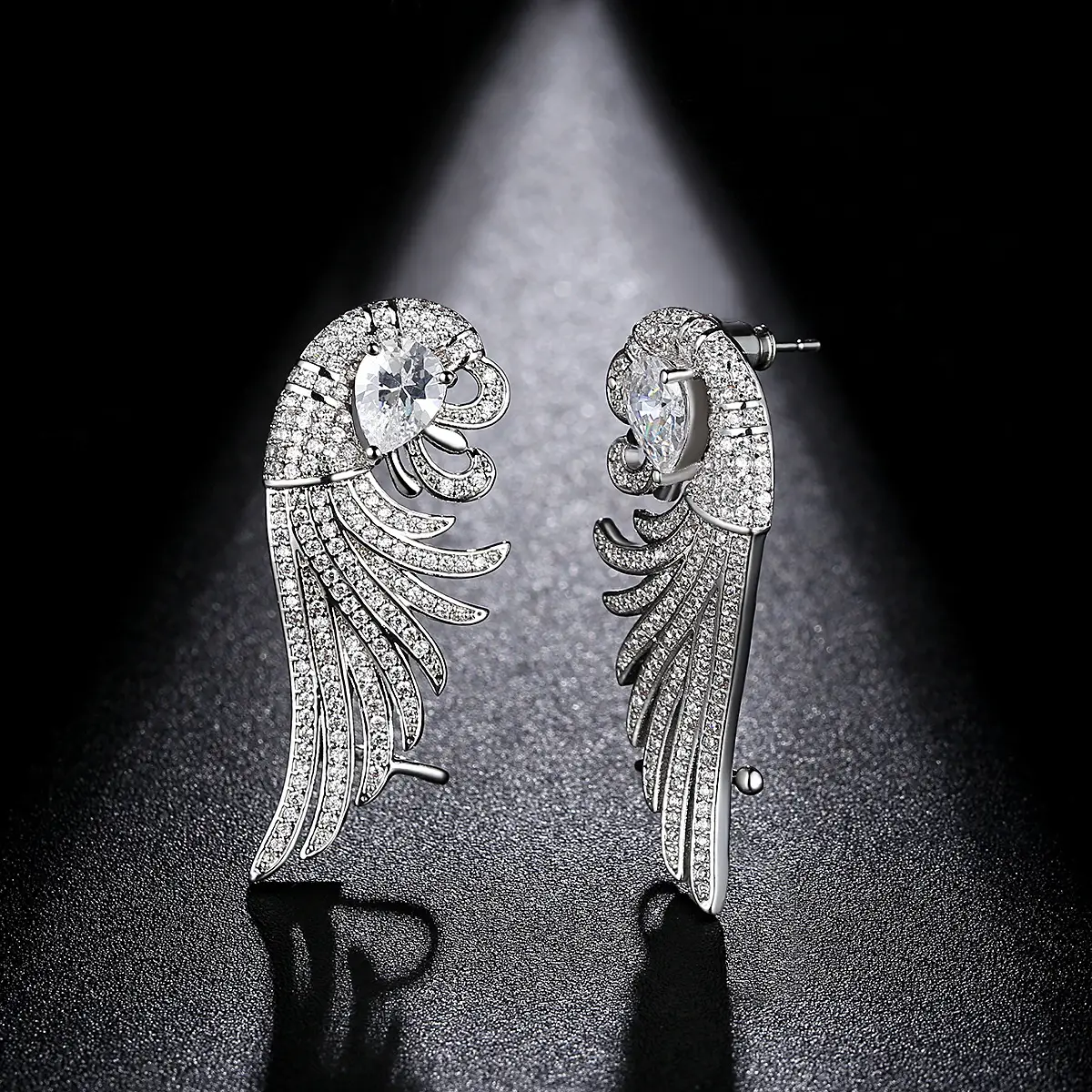 Copper Zircon Phoenix Earrings for Women - Image 5