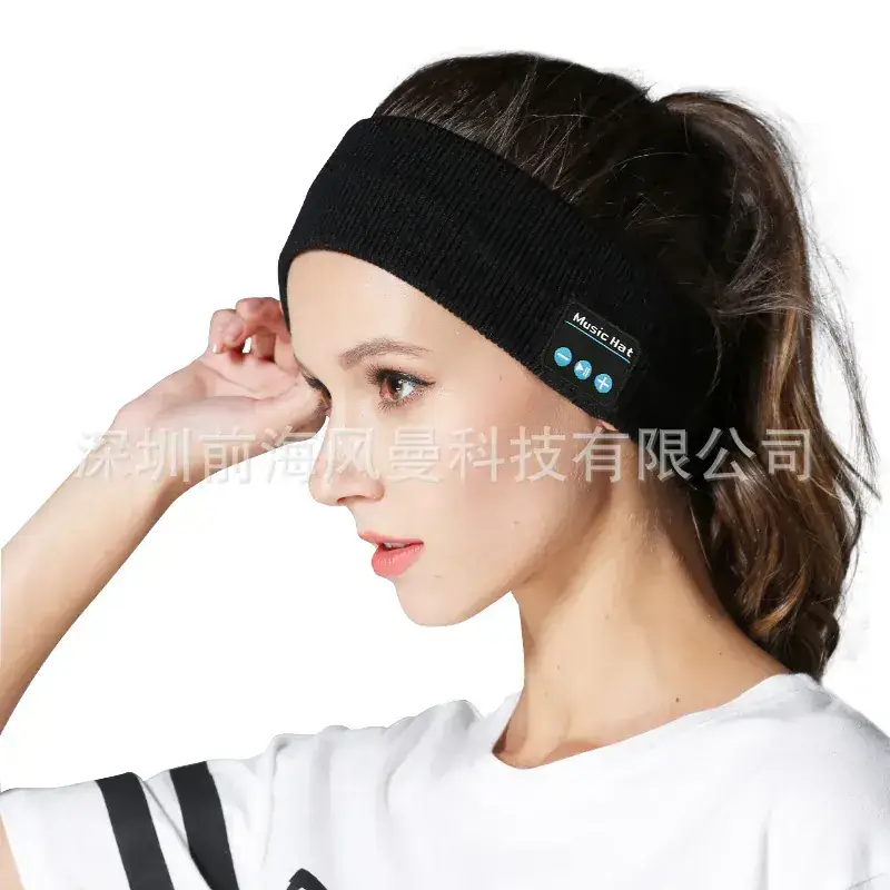 Black Bluetooth 5.4 Headband Music Call Sports Wear - Image 6