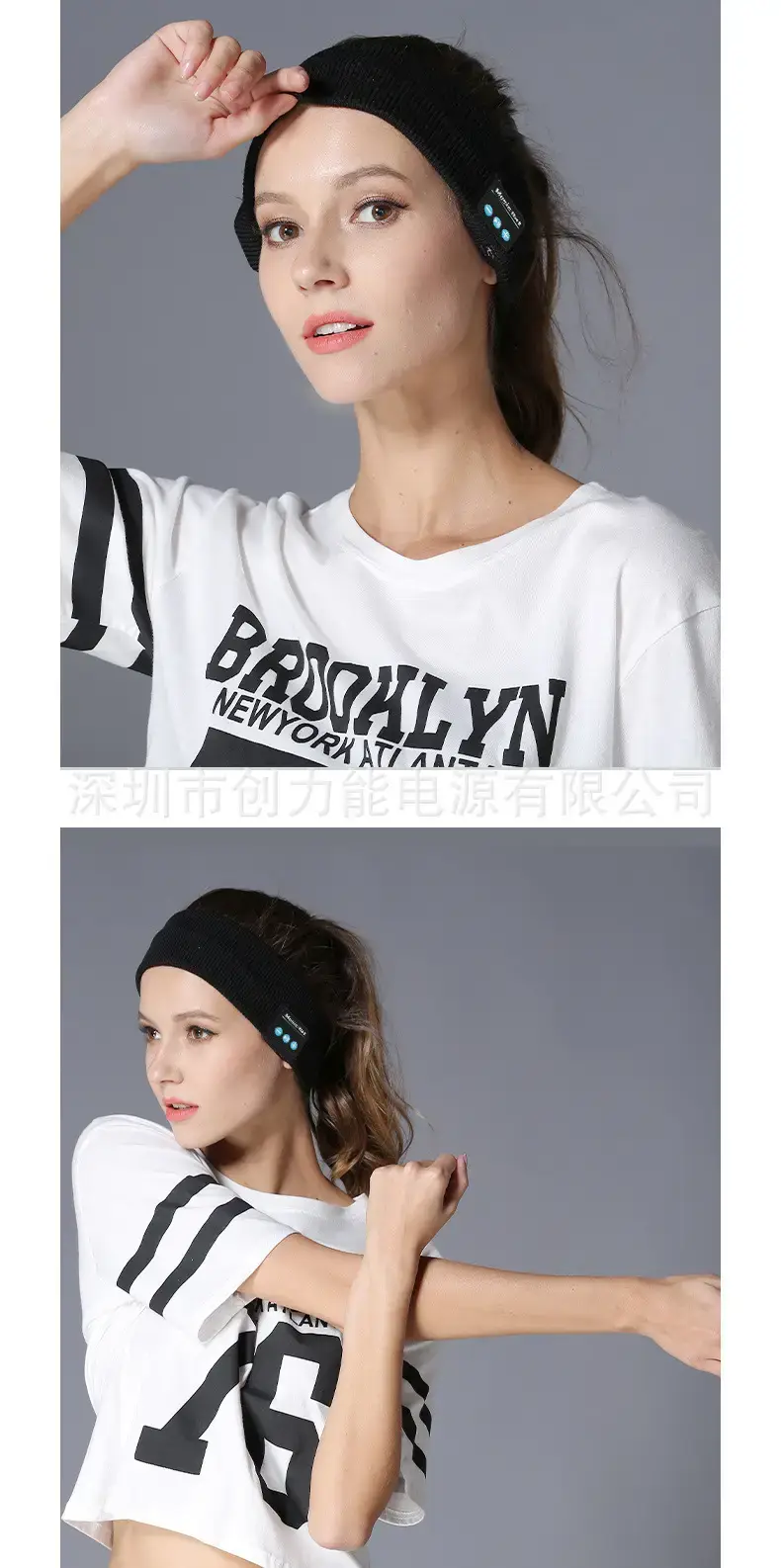Black Bluetooth 5.4 Headband Music Call Sports Wear — feature 12