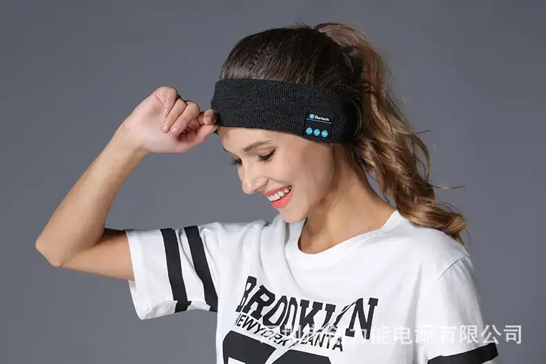 Black Bluetooth 5.4 Headband Music Call Sports Wear — feature 20
