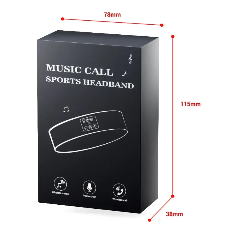 Black Bluetooth 5.4 Headband Music Call Sports Wear — feature 24
