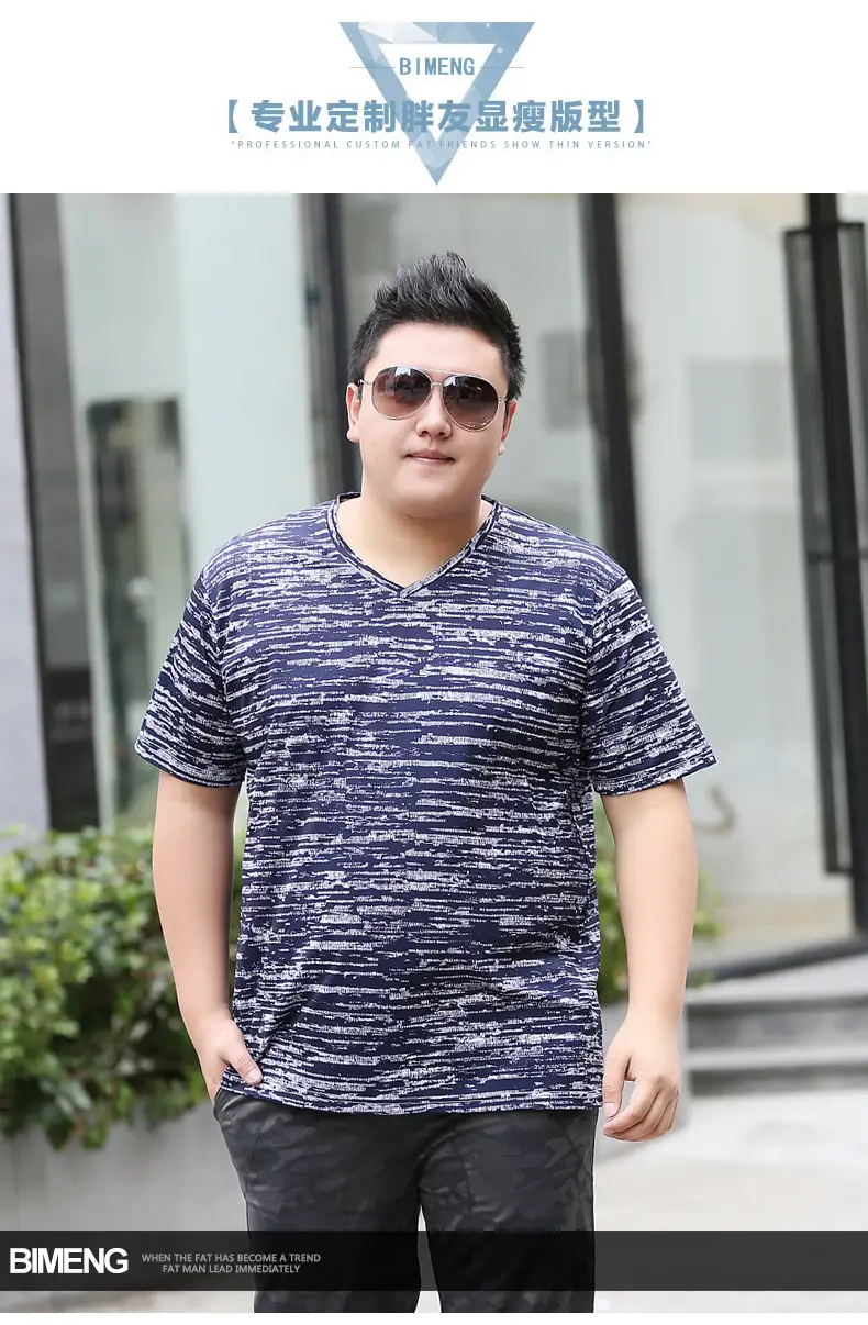 Bi Meng Men's Printed Thin T-Shirt Large Plus Size — feature 1