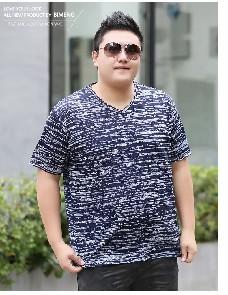 Bi Meng Men's Printed Thin T-Shirt Large Plus Size — feature 11