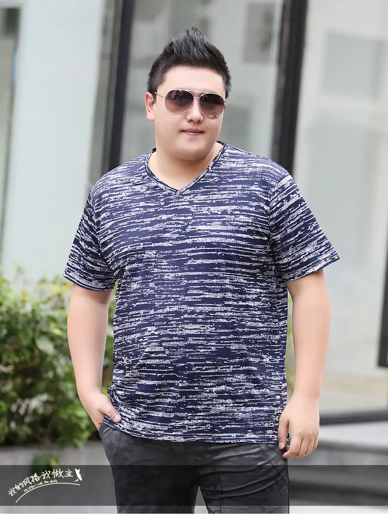 Bi Meng Men's Printed Thin T-Shirt Large Plus Size — feature 2
