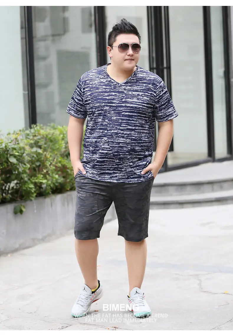Bi Meng Men's Printed Thin T-Shirt Large Plus Size — feature 7