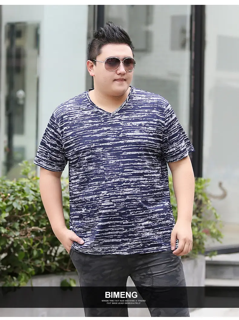 Bi Meng Men's Printed Thin T-Shirt Large Plus Size — feature 9