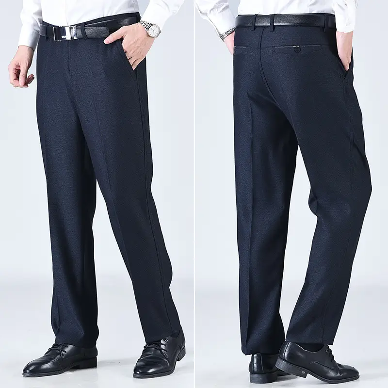 Middle-Aged Men's Wrinkle-Free Fleece-Lined Pants
