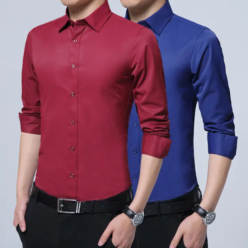 Men's Light Purple Long Sleeve Button Shirt 2025 - Image 9