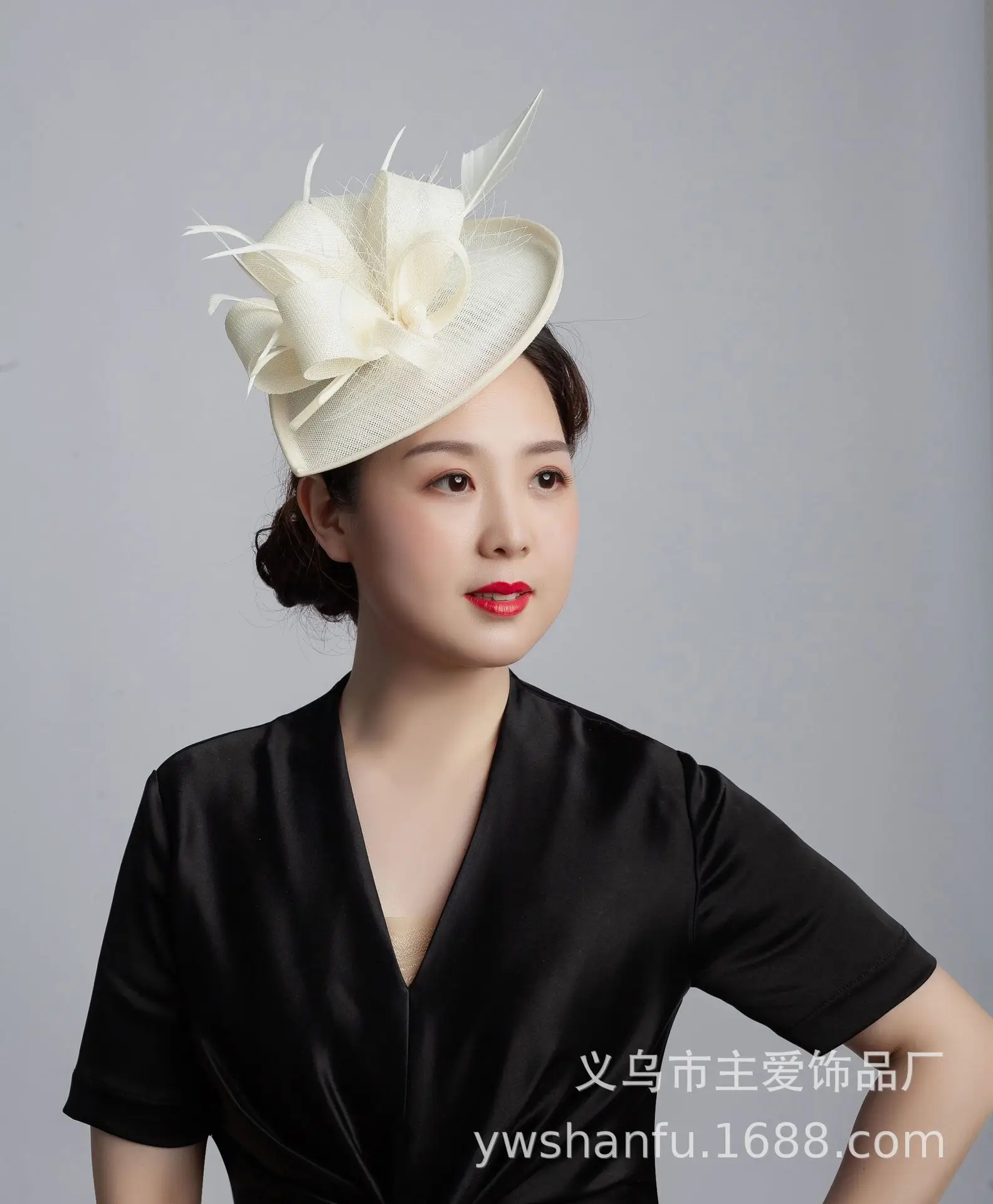 White Floral Headdress for Women Wedding Party