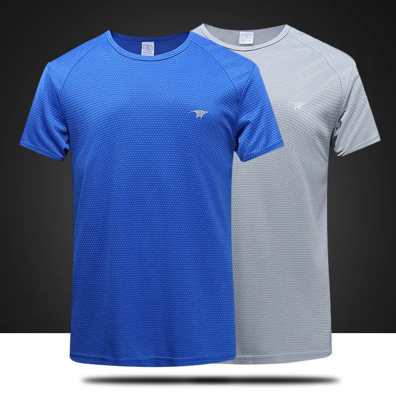 Men's Light Gray Quick-Drying T-Shirt - Image 7