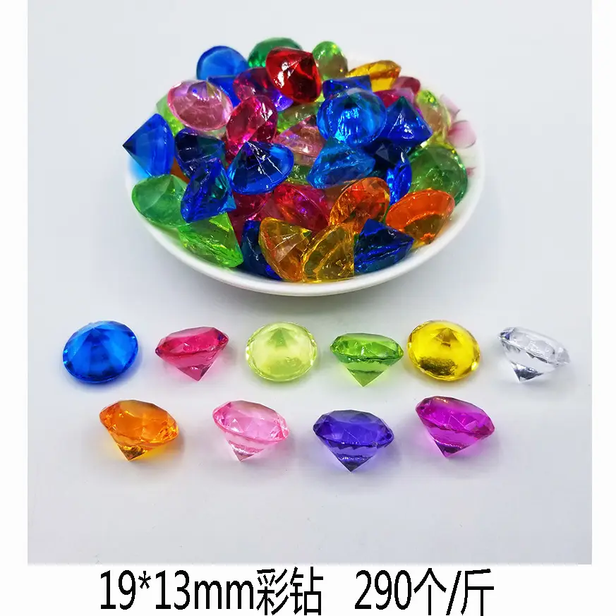 37x24mm Acrylic Gemstones 8 Colors DIY Jewelry Accessory