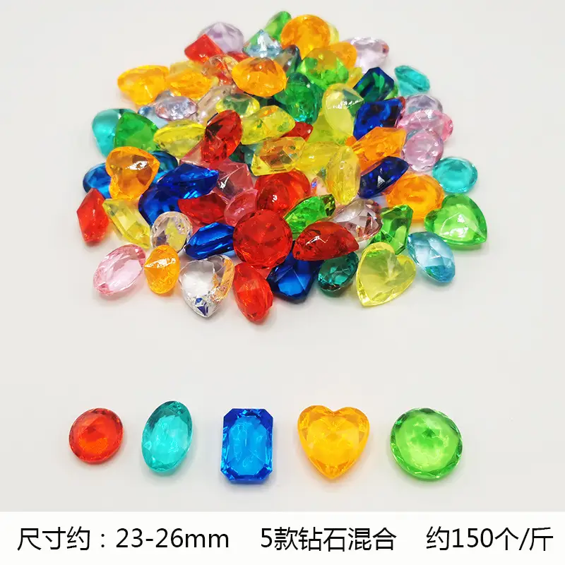 37x24mm Acrylic Gemstones 8 Colors DIY Jewelry Accessory
