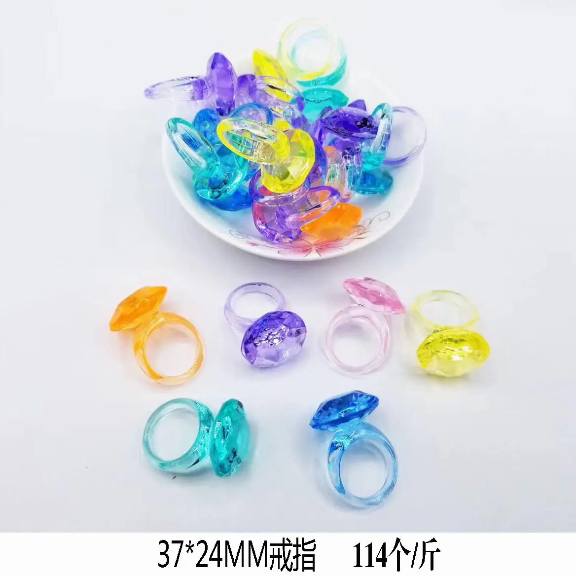 37x24mm Acrylic Gemstones 8 Colors DIY Jewelry Accessory