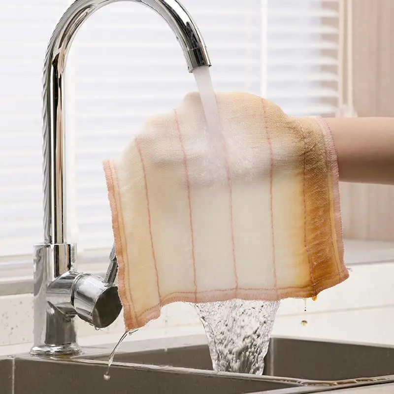 Camellia Dish Cloth 8-Layer Oil-Free Lint-Free 3 Pack - Image 4