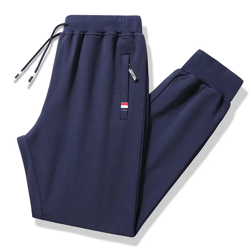 Men Grey Slim Fit Sweatpants Large All Season Cotton - Image 6