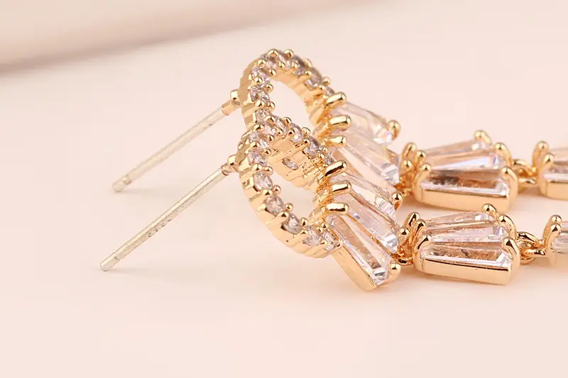 925 Sterling Silver AAA Zircon Tassel Earrings — feature 14