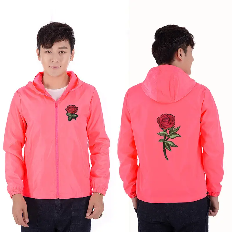 Men's Grey Hoodie with Red Rose Embroidery - Image 8