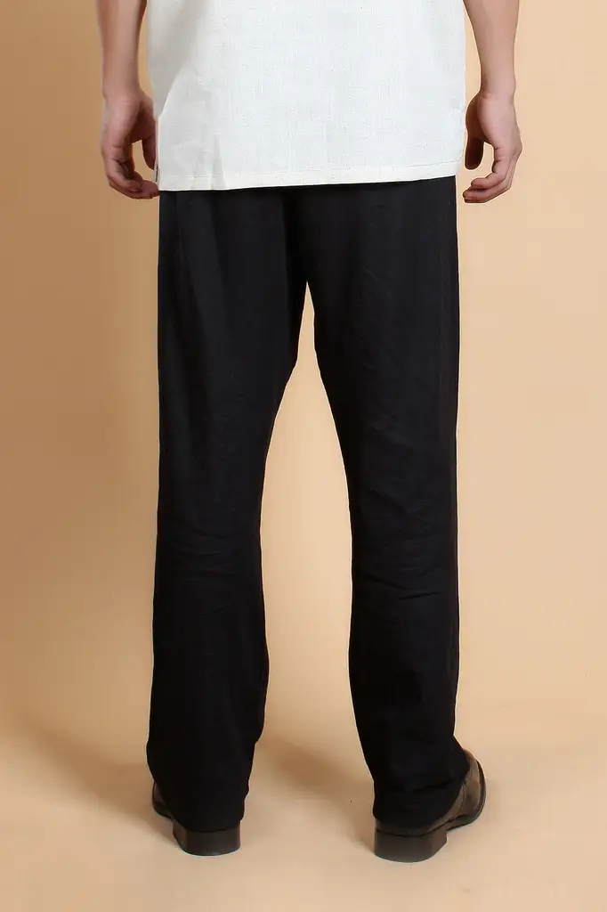 Men Cotton Linen Sleeveless Chinese Tang Suit White — feature 5
