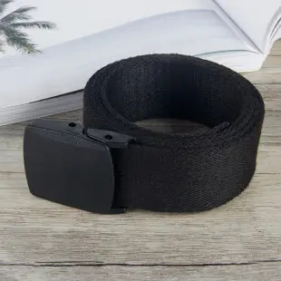 Men's Russian Thickened Belt Canvas 10" Silver Buckle — feature 4