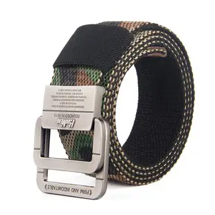Men's Russian Thickened Belt Canvas 10" Silver Buckle — feature 8