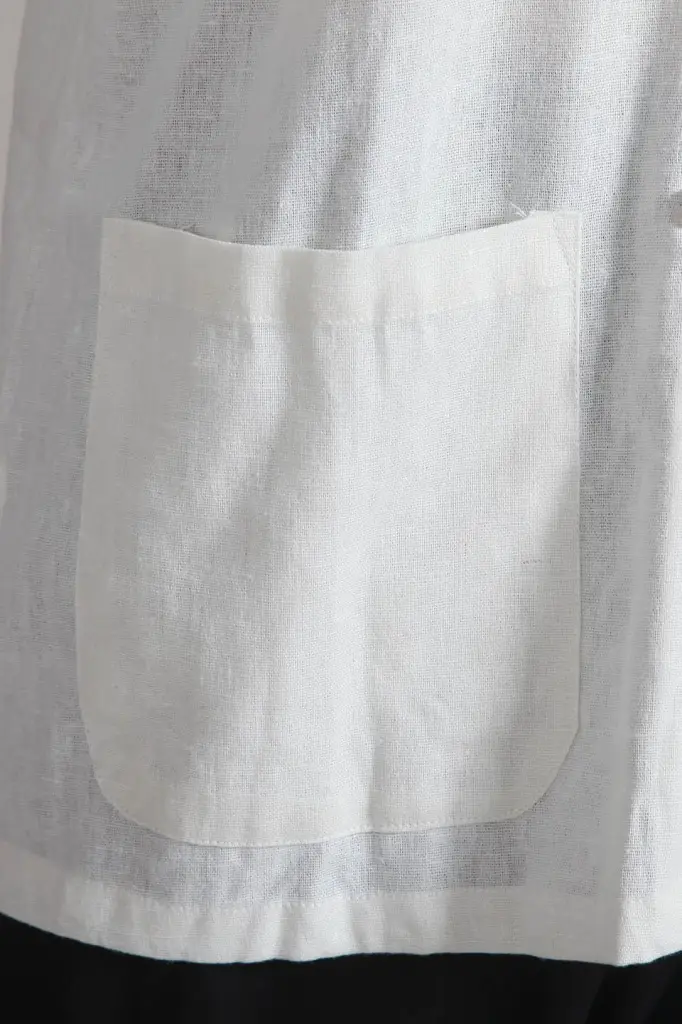 Men White Chinese Tang Suit Long Sleeve Cotton Linen — feature 9