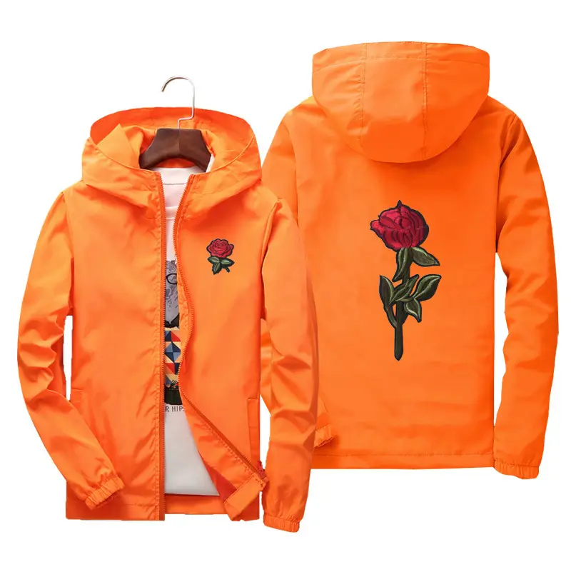 Black Red Rose Hoodie Jacket for Men Women Plus Size - Image 7